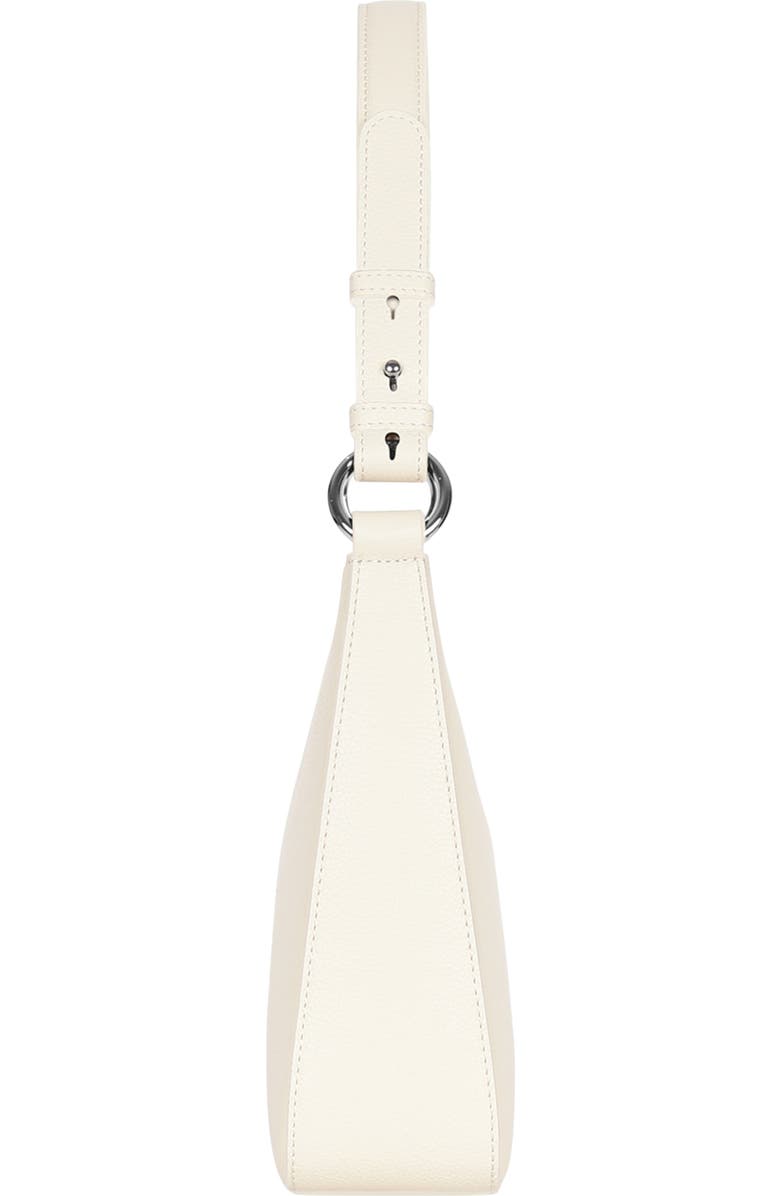 HYER GOODS Upcycled Leather Medium Shoulder Bag, Alternate, color, White