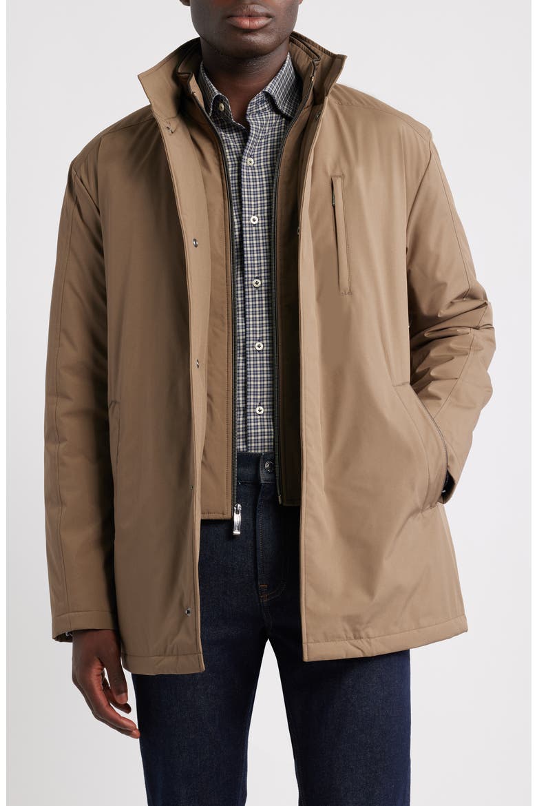 Upton City Coat with Removable Bib, Main, color, TAUPE