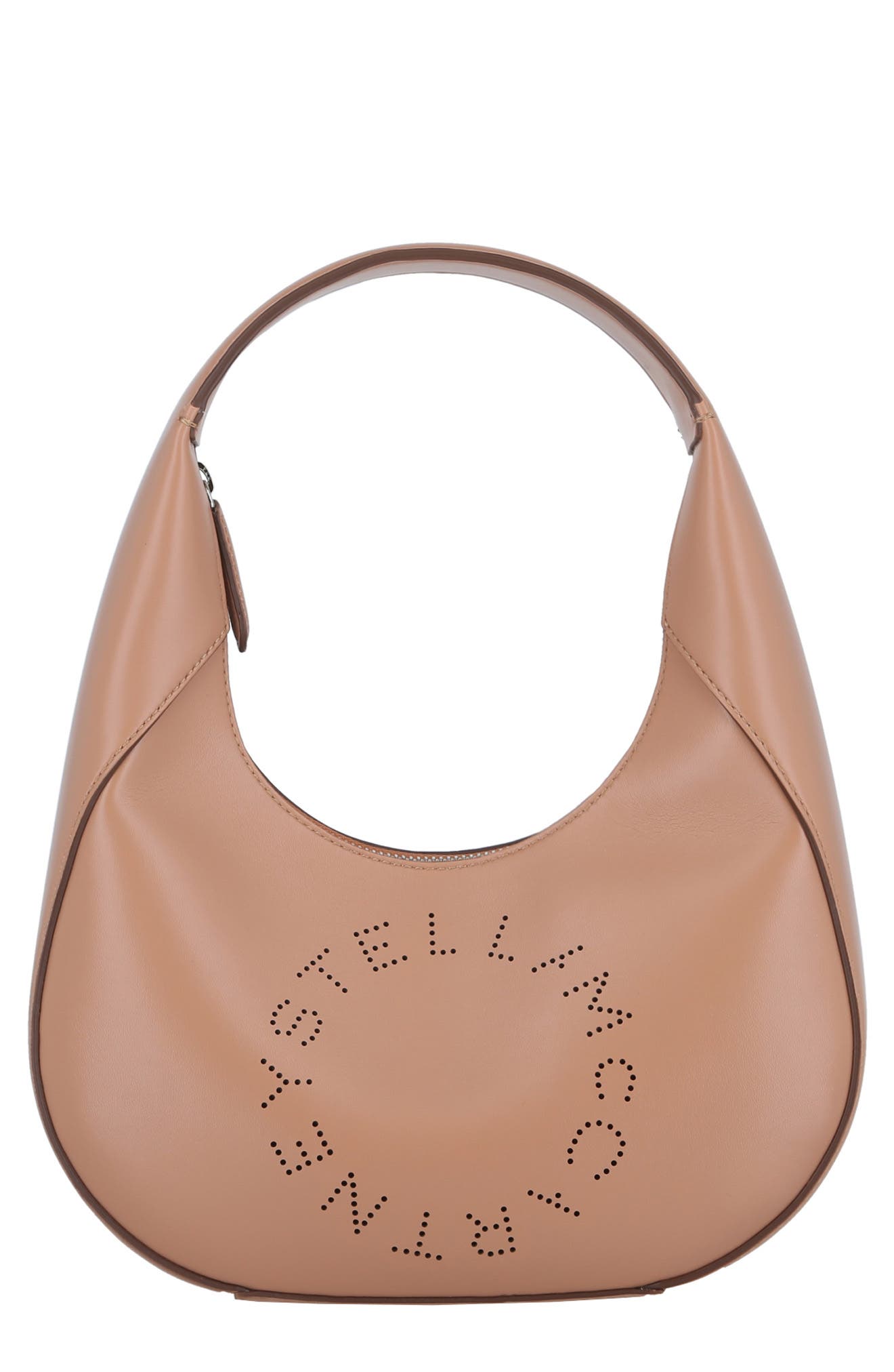 Stella McCartney Logo Vegan Leather Shoulder Bag, Main, color, 