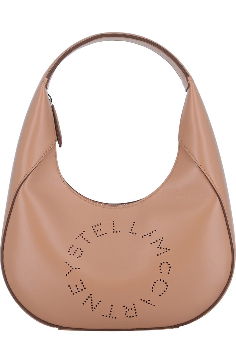 Stella McCartney Logo Vegan Leather Shoulder Bag, Main, color,