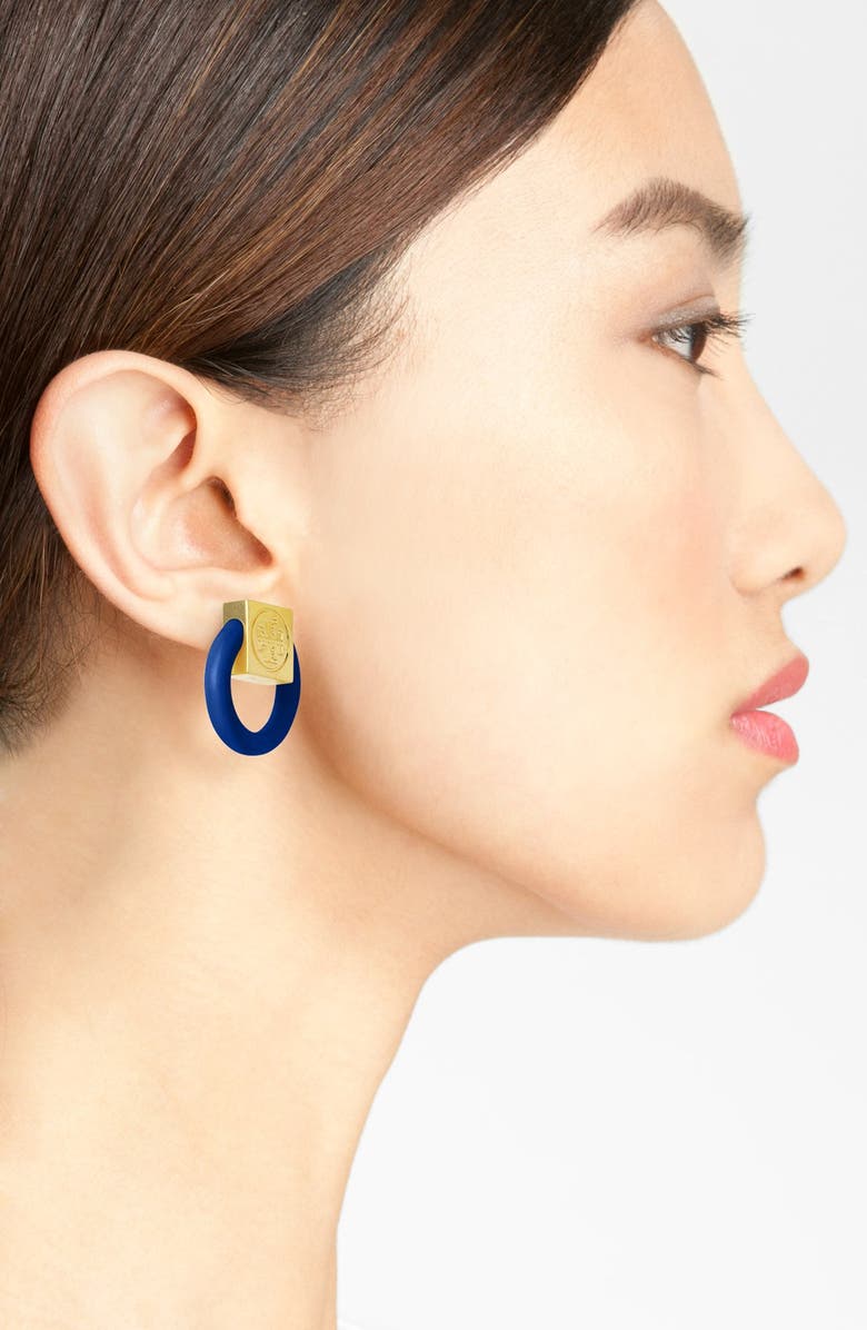 Tory Burch 'Varden' Door Knocker Earrings, Alternate, color,