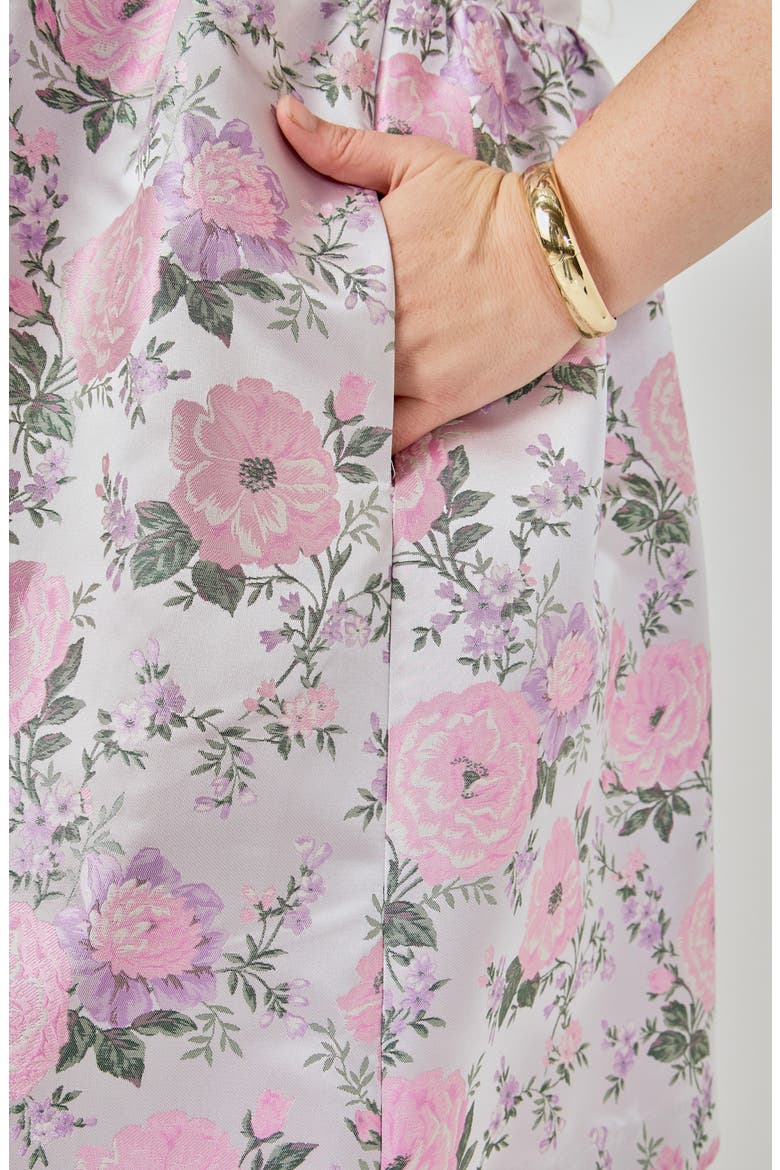 Bow Jacquard Minidress, Alternate, color, PINK