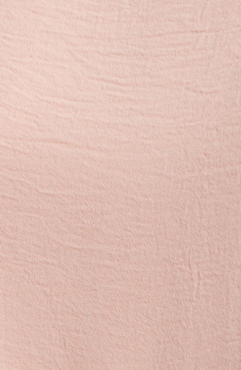 Connected Apparel Tie Waist Crepe Midi Dress, Alternate, color, Peach