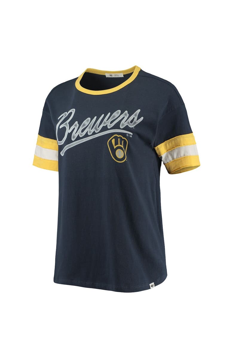 '47 Women's '47 Navy Milwaukee Brewers Dani T-Shirt, Alternate, color,