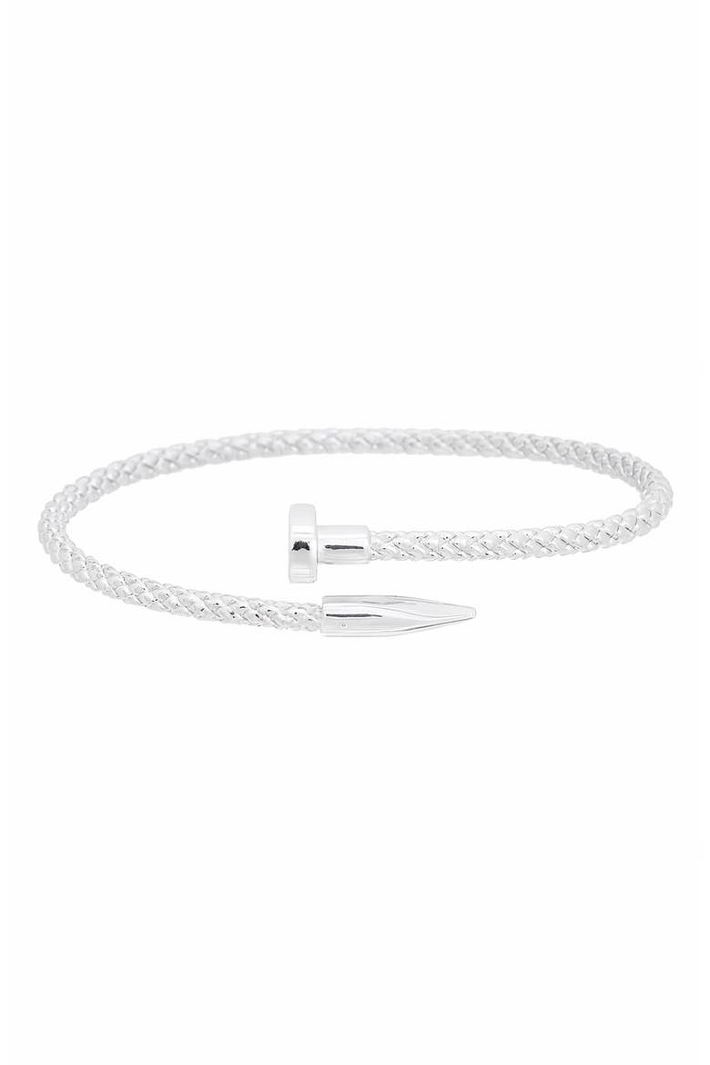 Nail Bangle Bracelet, Main, color, SILVER