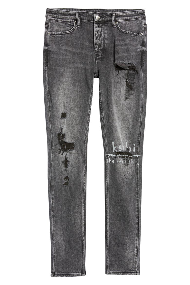 Van Winkle Angst Trashed Real Straight Leg Jeans, Alternate, color, DENIM