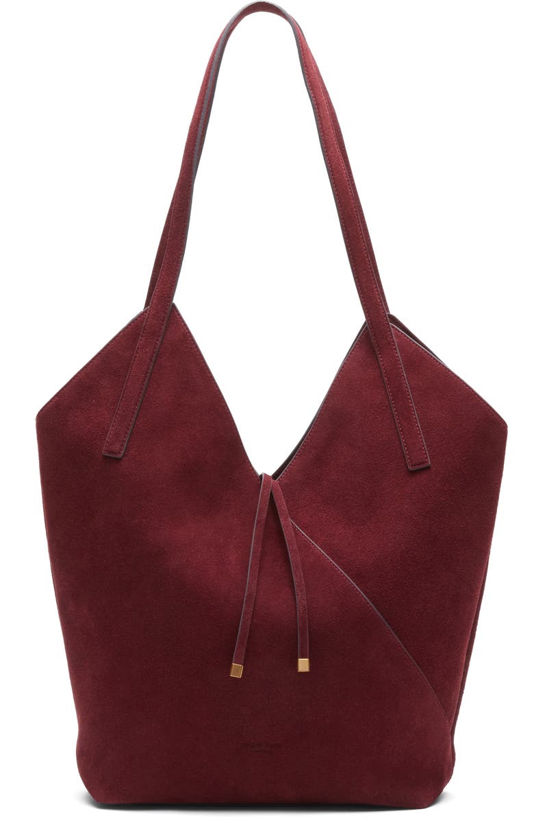 rag & bone Alix Suede Tote, Main, color, Garnet