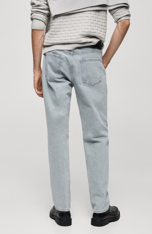 Mango Volt Regular Fit Straight Leg Jeans In Light Blue