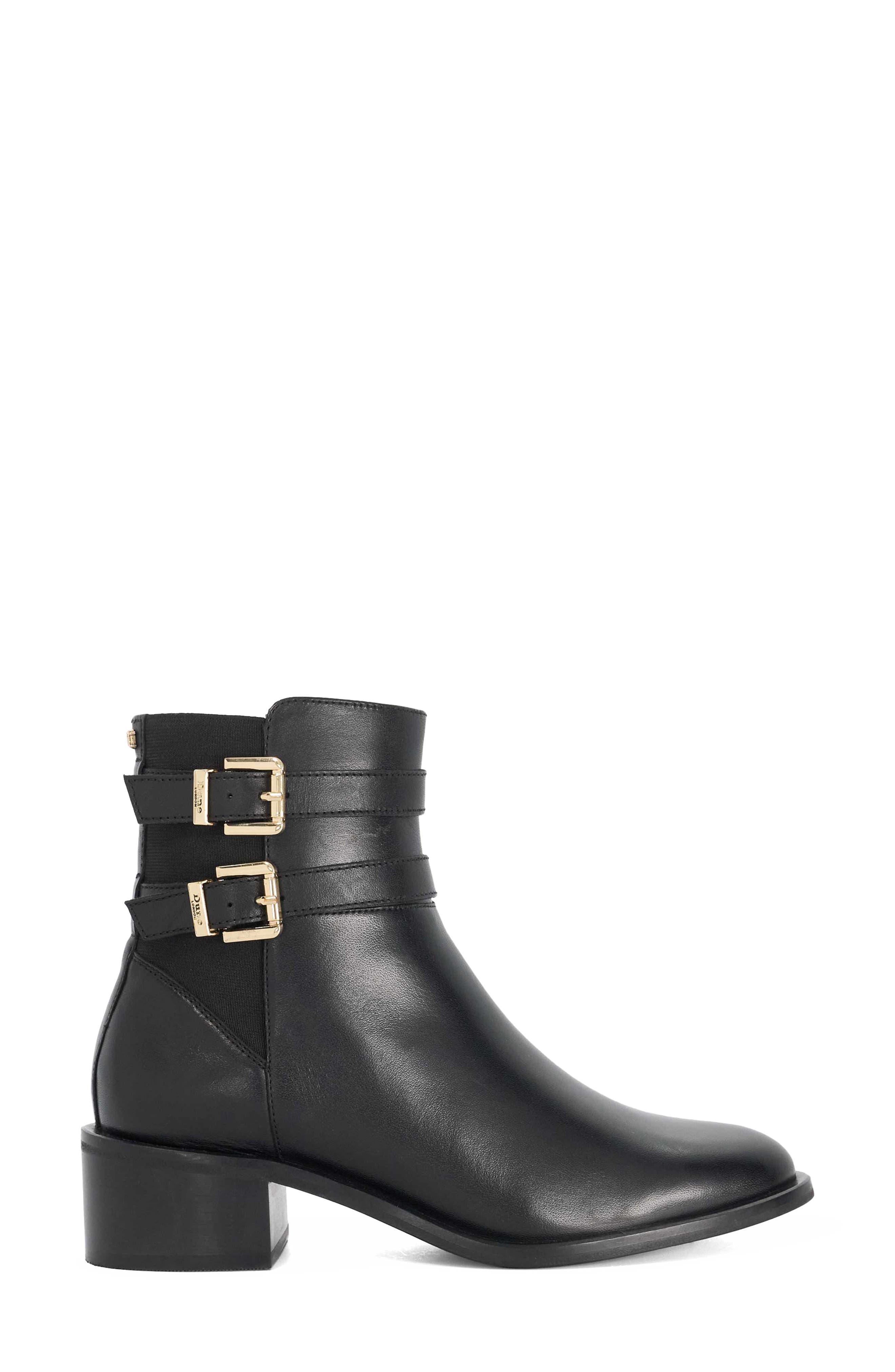 Patters Leather Bootie, Alternate, color, BLACK