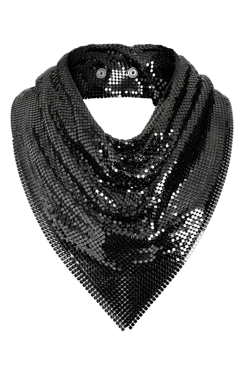 Saint Laurent Metal Mesh Scarf, Alternate, color,