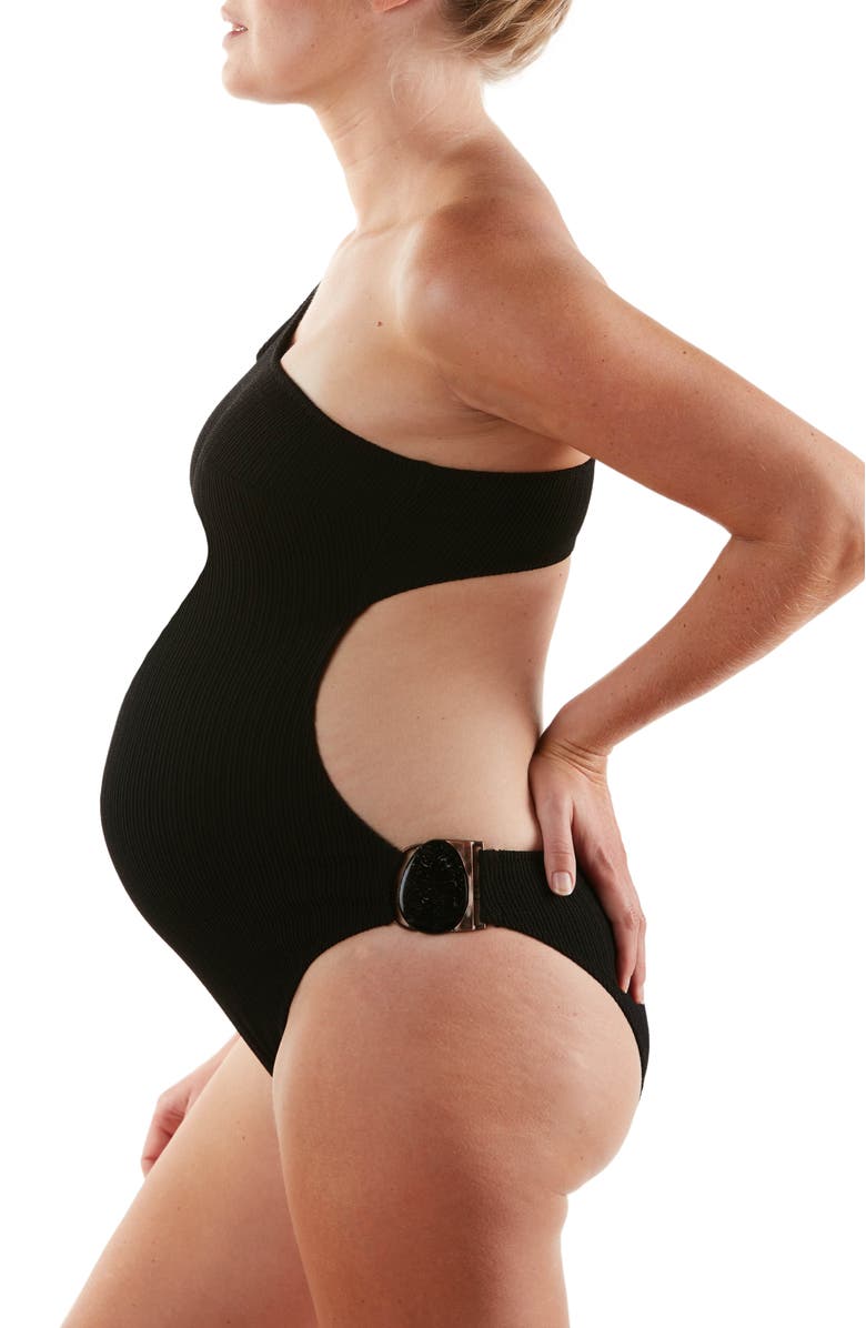 Cache Coeur Maternity trikini Bayside, Alternate, color, Black