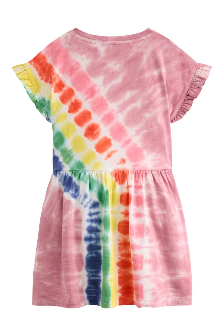 Kids' Tie Dye Cotton Jersey T-Shirt Dress, Alternate, color, PINK TIE DYE