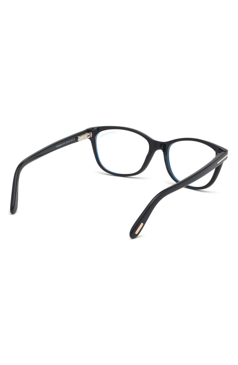 TOM FORD 50mm Square Blue Light Blocking Glasses, Alternate, color, 