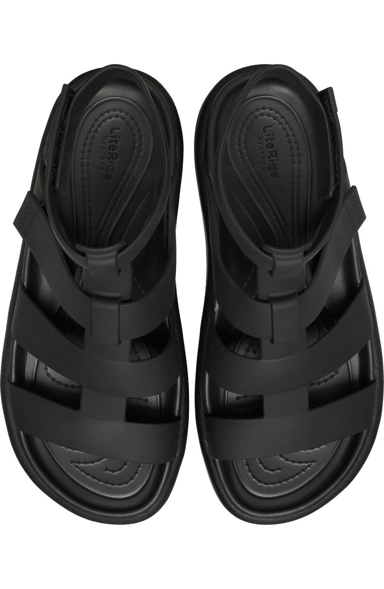 CROCS Brooklyn Luxe Water Resistant Gladiator Fisherman Slide Sandal, Alternate, color,