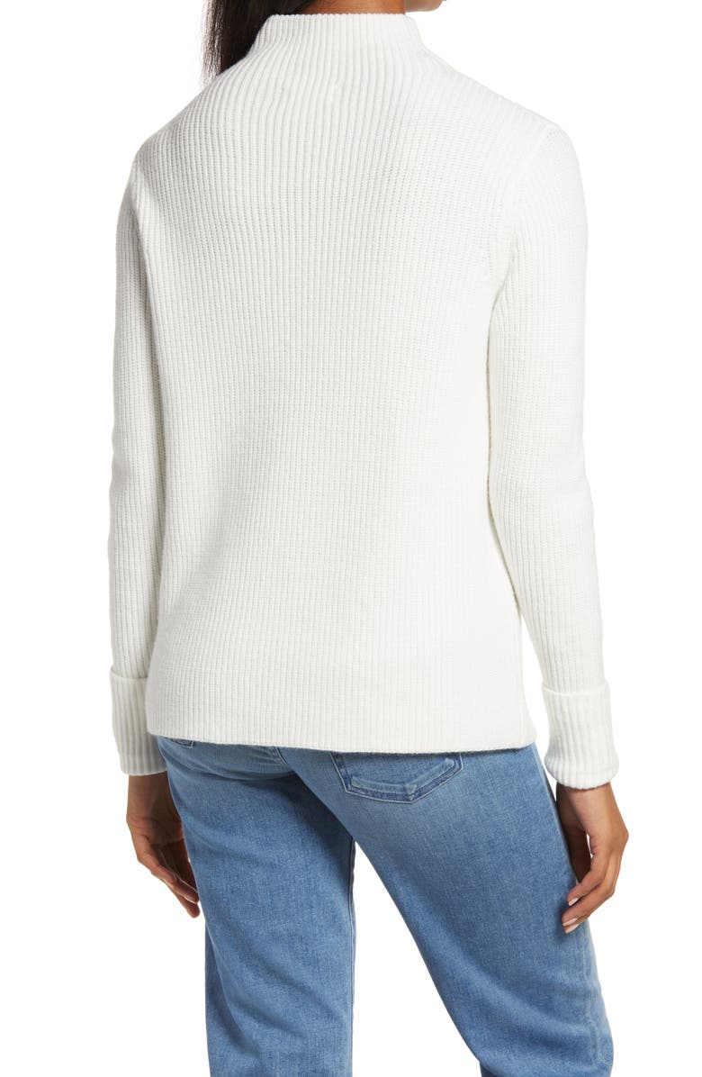 Rachel Parcell Funnel Neck Ribbed Sweater, Alternate, color,