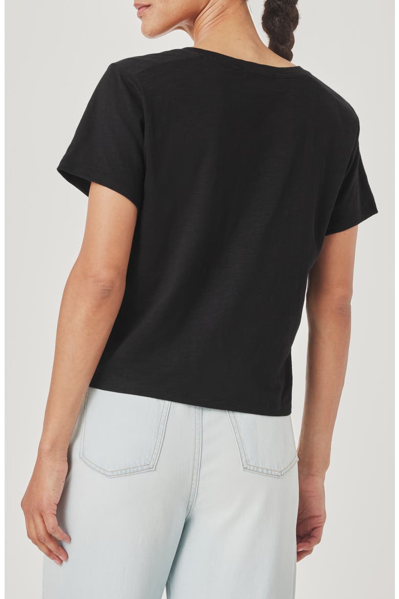 Louisa V-Neck T-Shirt, Alternate, color, BLACK