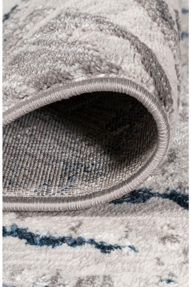 Slant Modern Abstract Area Rug, Alternate, color, Gray/Blue