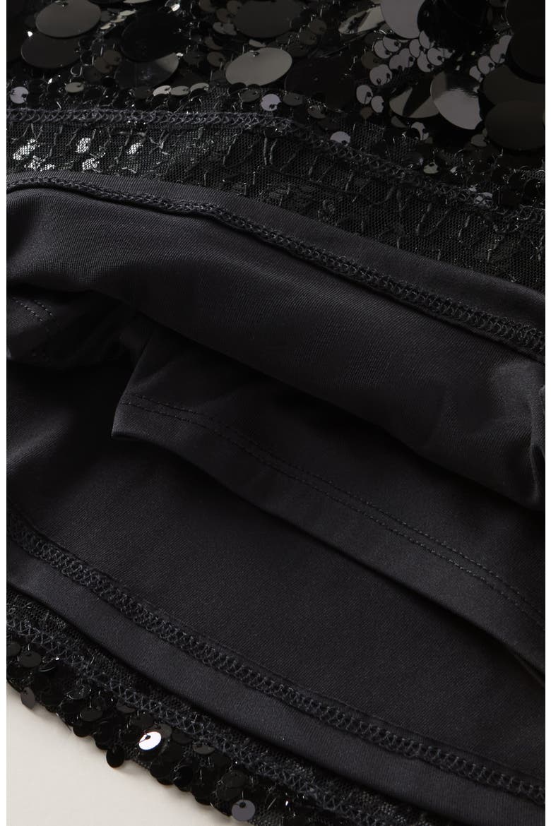 Kids' Sequin Skort, Alternate, color, BLACK