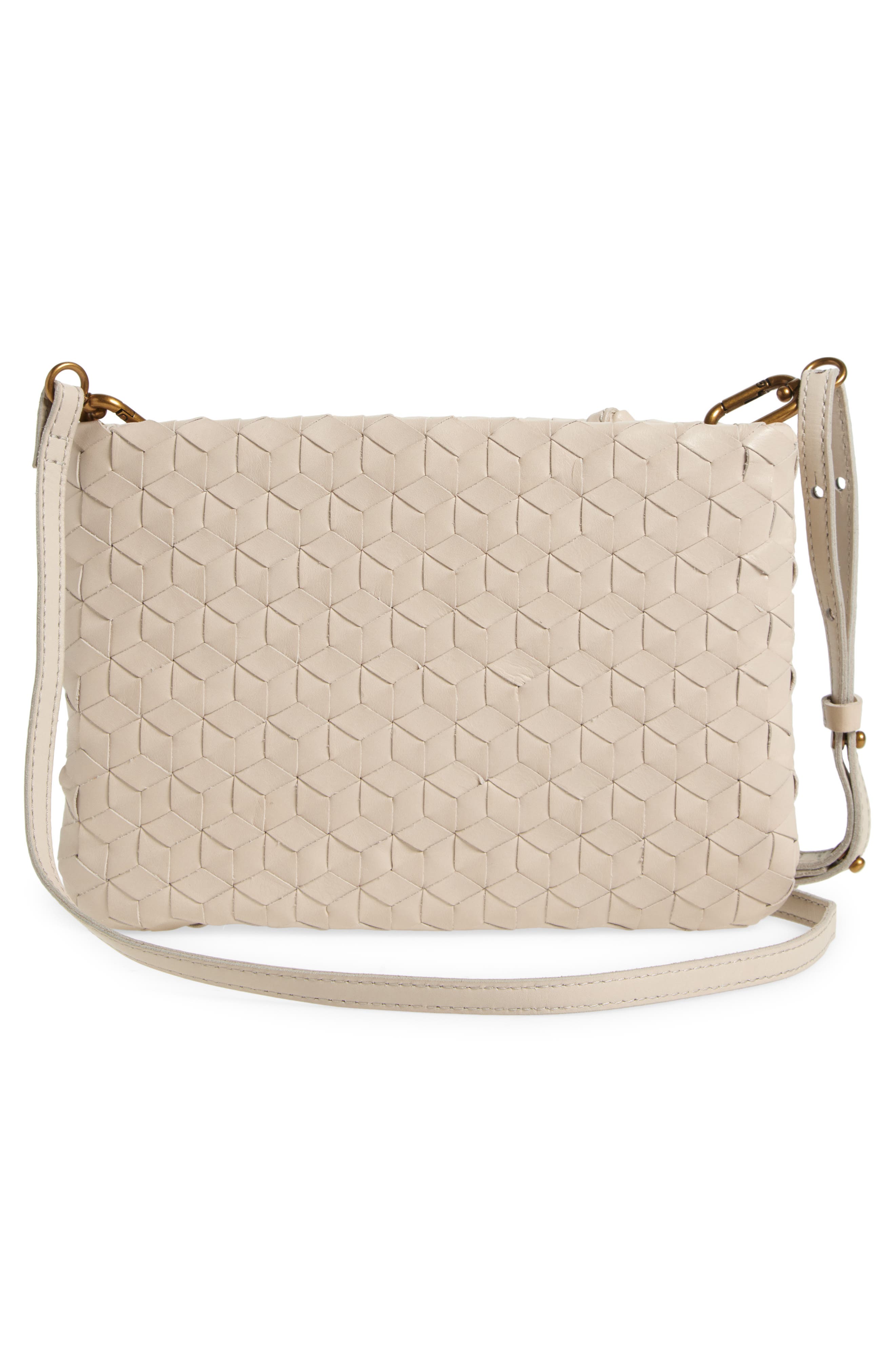 Madewell The Puff Woven Crossbody Bag, Alternate, color, Form Grey