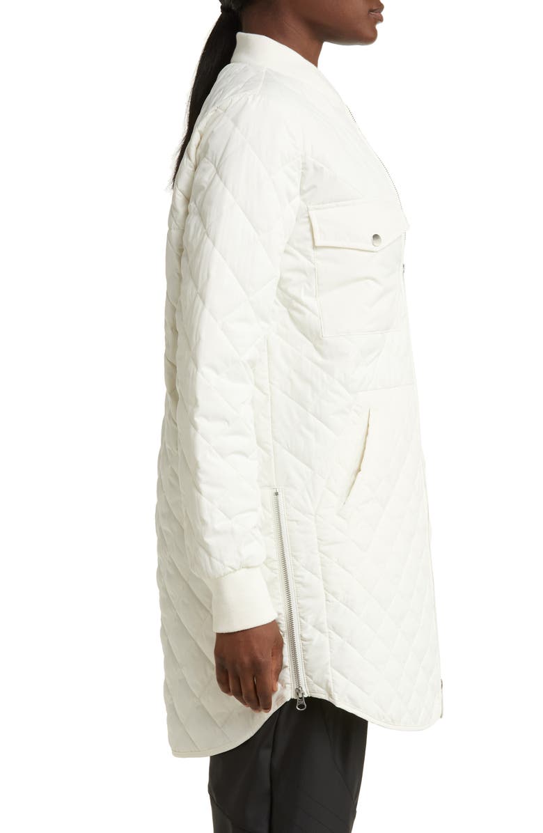 Zella Quilted Recycled Polyester Jacket, Alternate, color, Ivory Egret