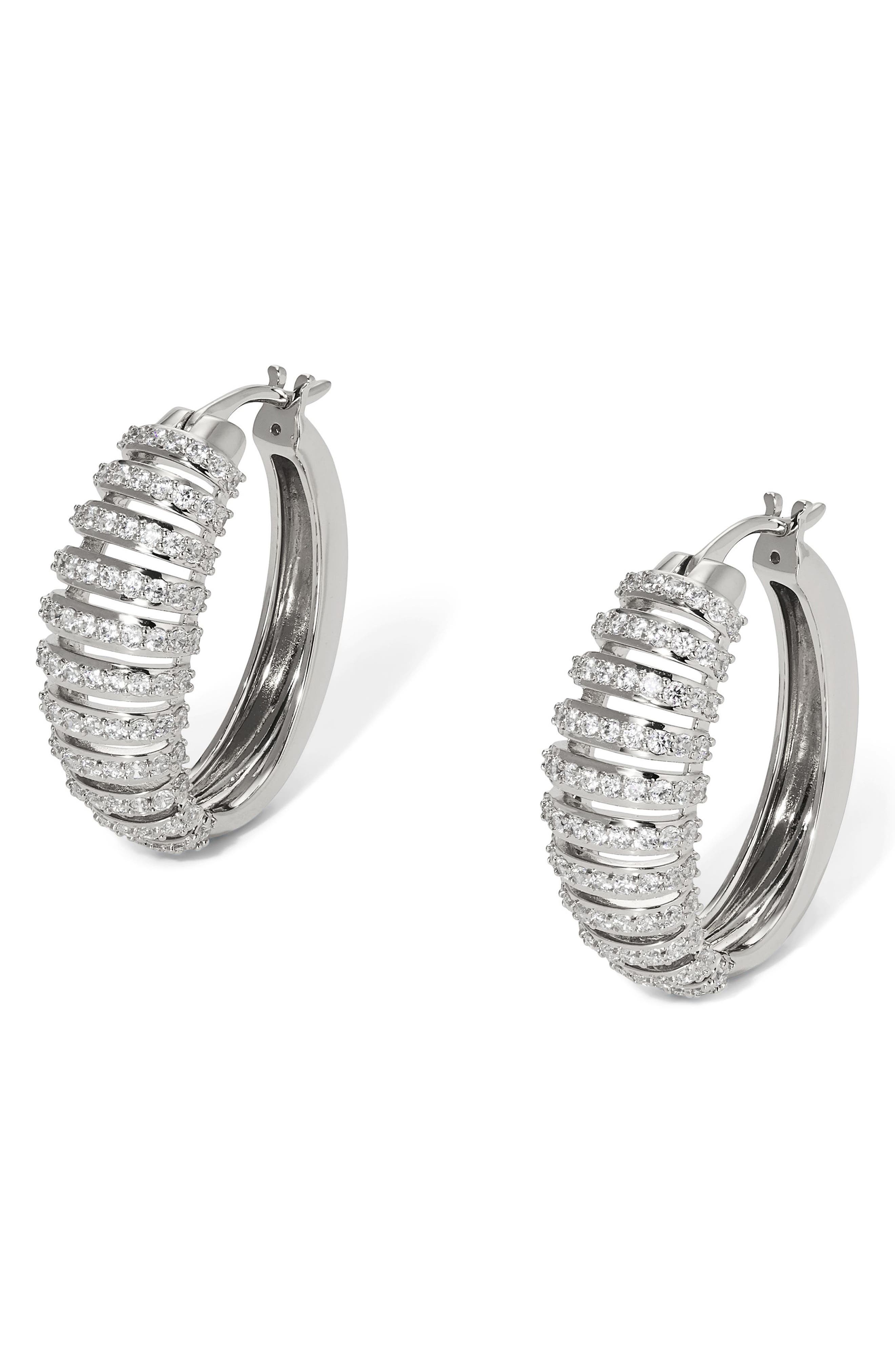 Nadri Juno Pavé Hoop Earrings