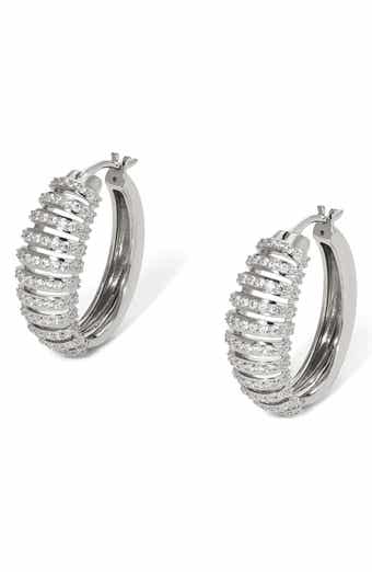 Nadri Juno Pavé Hoop Earrings