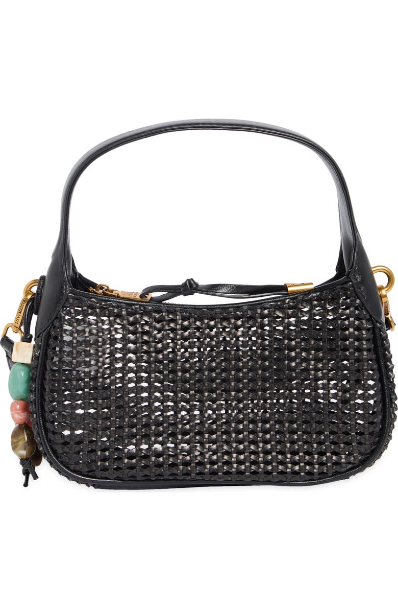 Steve Madden Mila Shoulder Bag, Main, color, Black Woven Pu