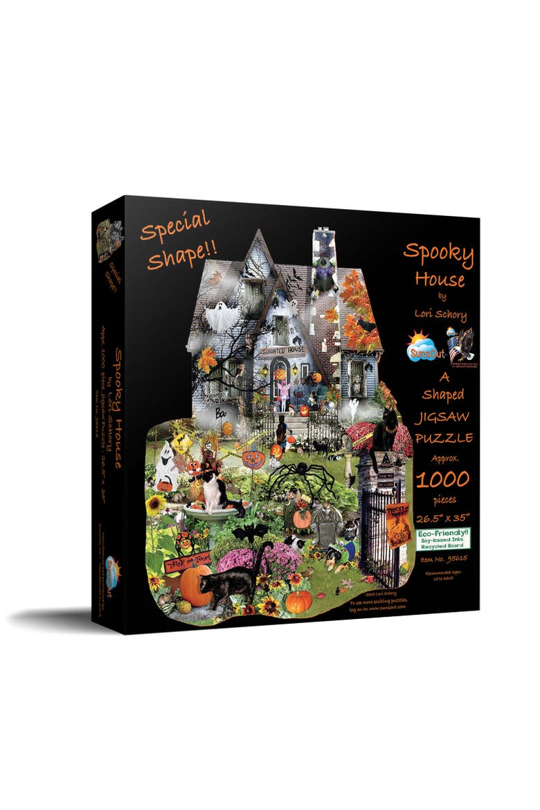 Spooky House 1000 piece Jigsaw Puzzle for Adults Special Shape, Main, color, Multicolor
