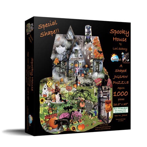 Spooky House 1000 piece Jigsaw Puzzle for Adults Special Shape