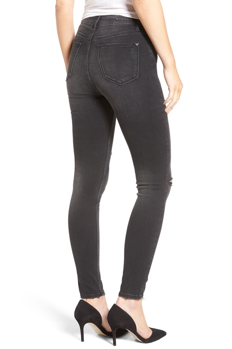 Ace Ripped Super Skinny Jeans, Alternate, color, WASHED BLACK