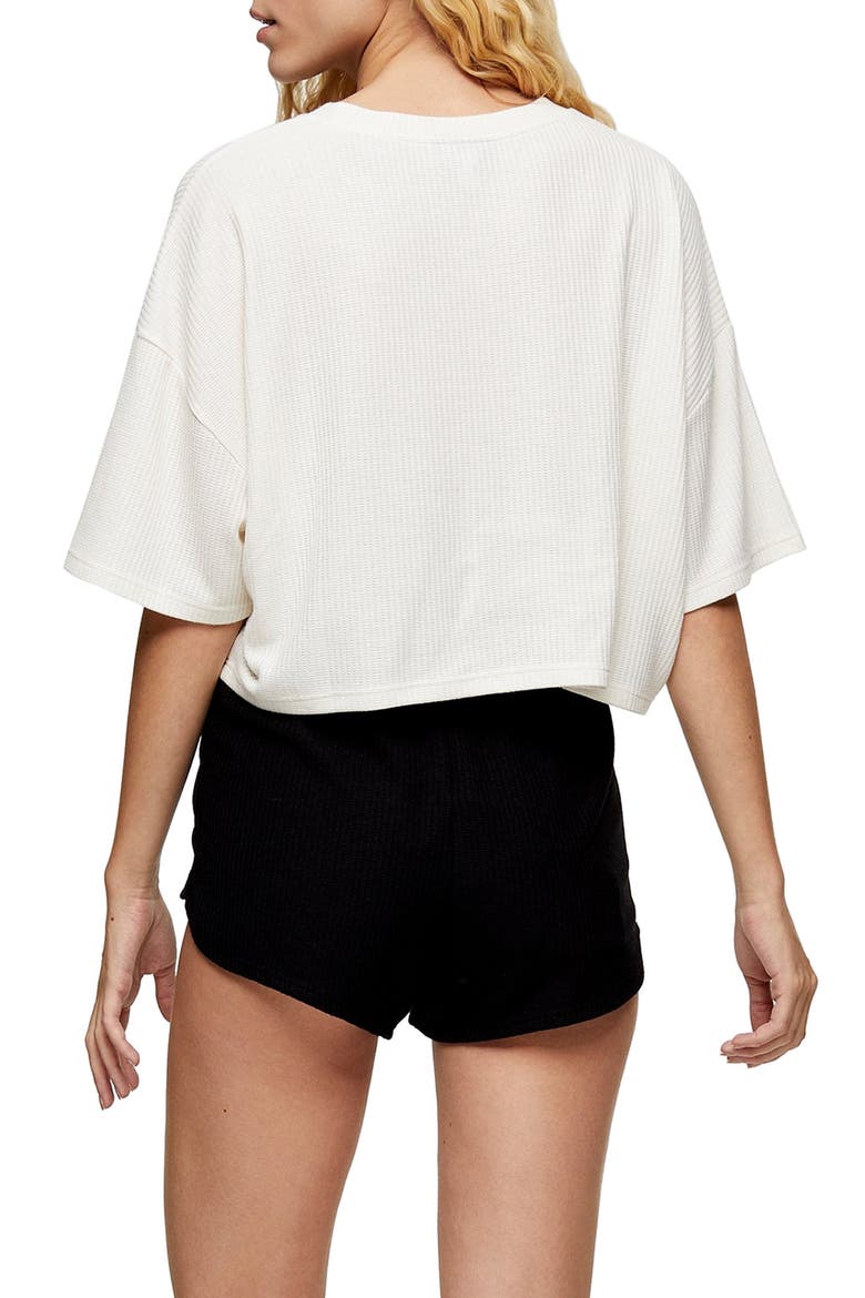 Up All Night Thermal Short Pajamas, Alternate, color, OATMEAL MULTI