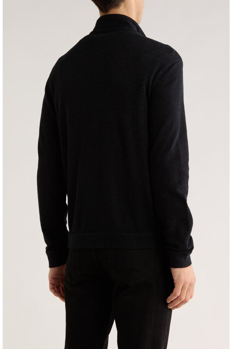 Antoine Double Knit Zip Jacket, Alternate, color, BLACK