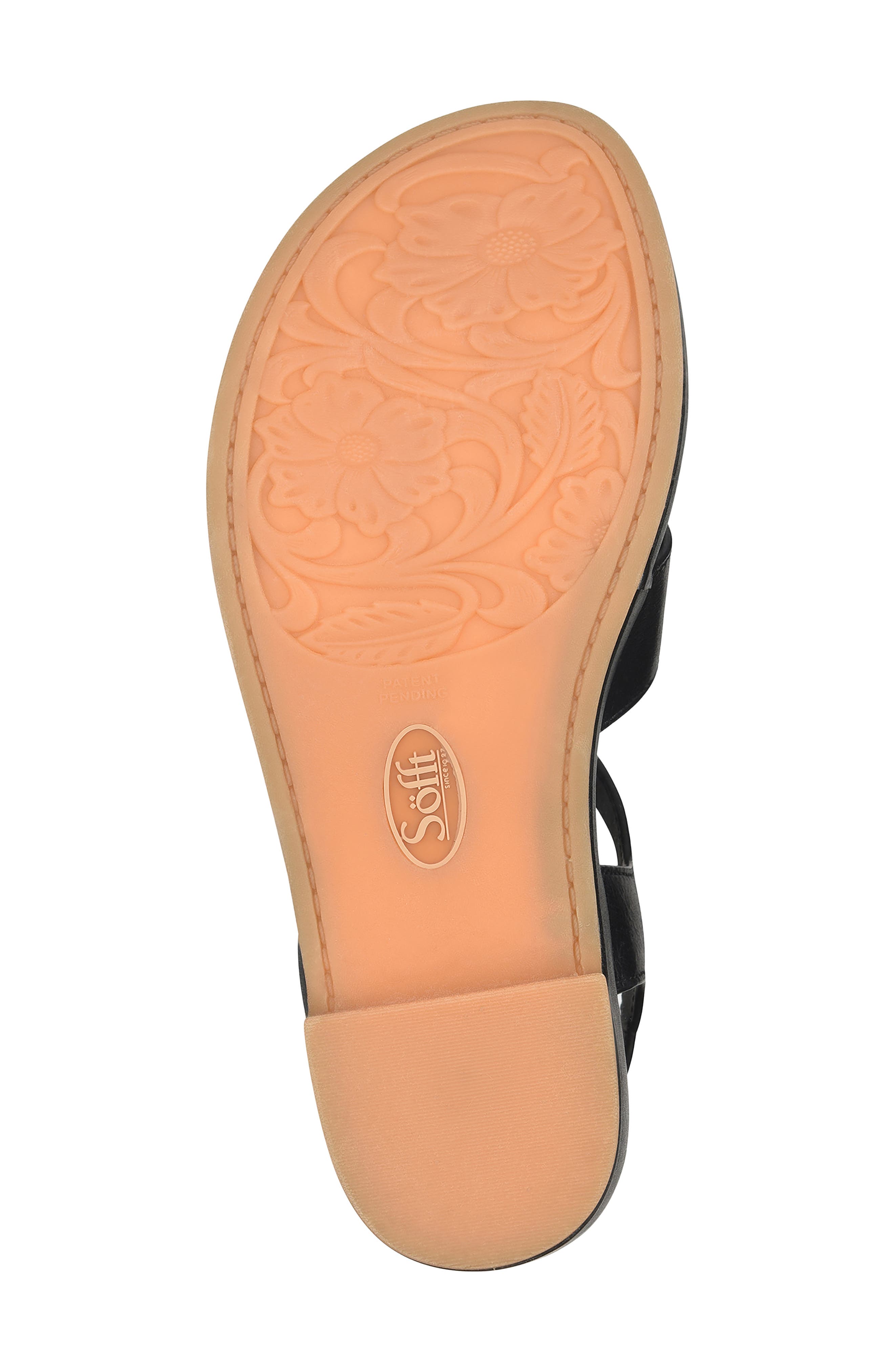 Söfft Capri Ankle Strap Platform Sandal, Alternate, color, Black/ Black Leather