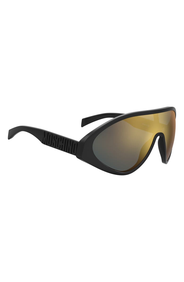 Moschino 99mm Mirrored Shield Sunglasses, Alternate, color,