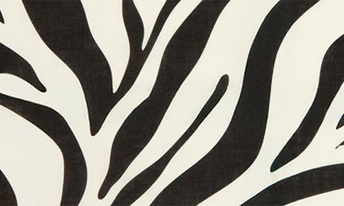 Clare V . Zebra Stripe Bandana Scarf In Black