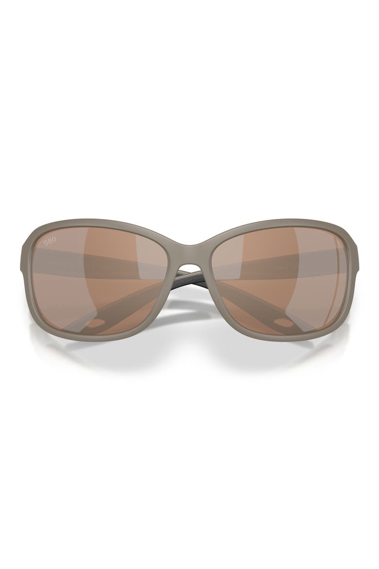 Seadrift 58mm Polarized Square Sunglasses, Alternate, color, SAND / COPPER SILVER 580G