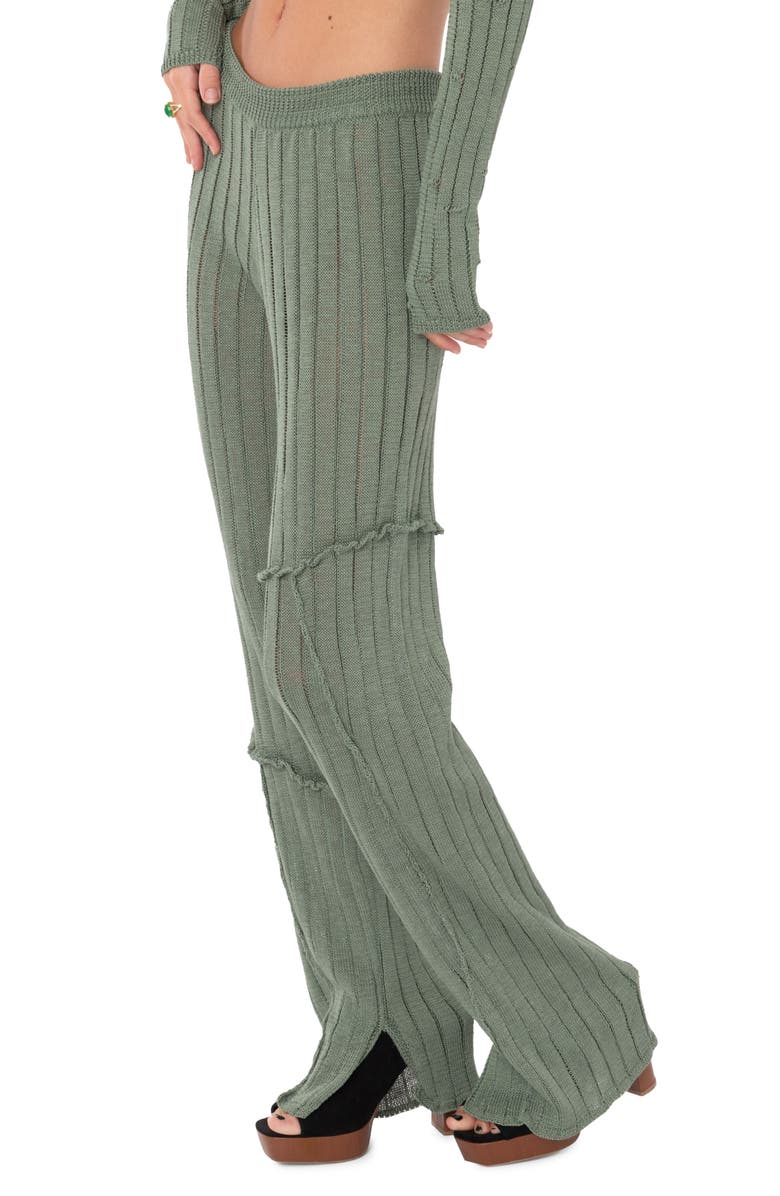 EDIKTED Harley Knit Bootcut Pants, Alternate, color, 