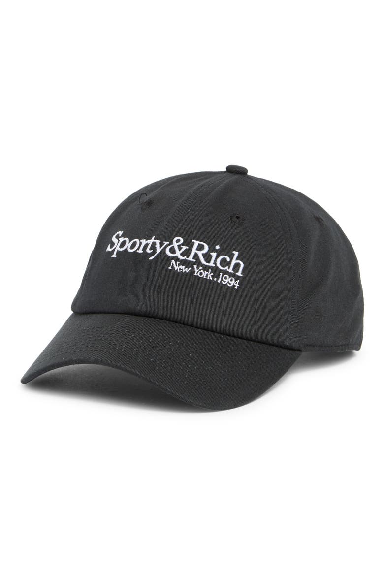 HWCNY Embroidered Baseball Cap, Main, color, FADED BLACK