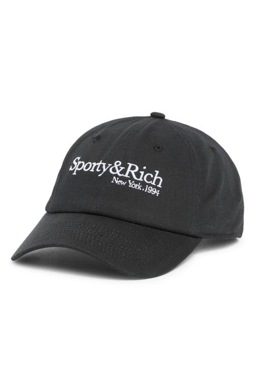 Sporty And Rich Sporty & Rich Hwcny Embroidered Baseball Cap