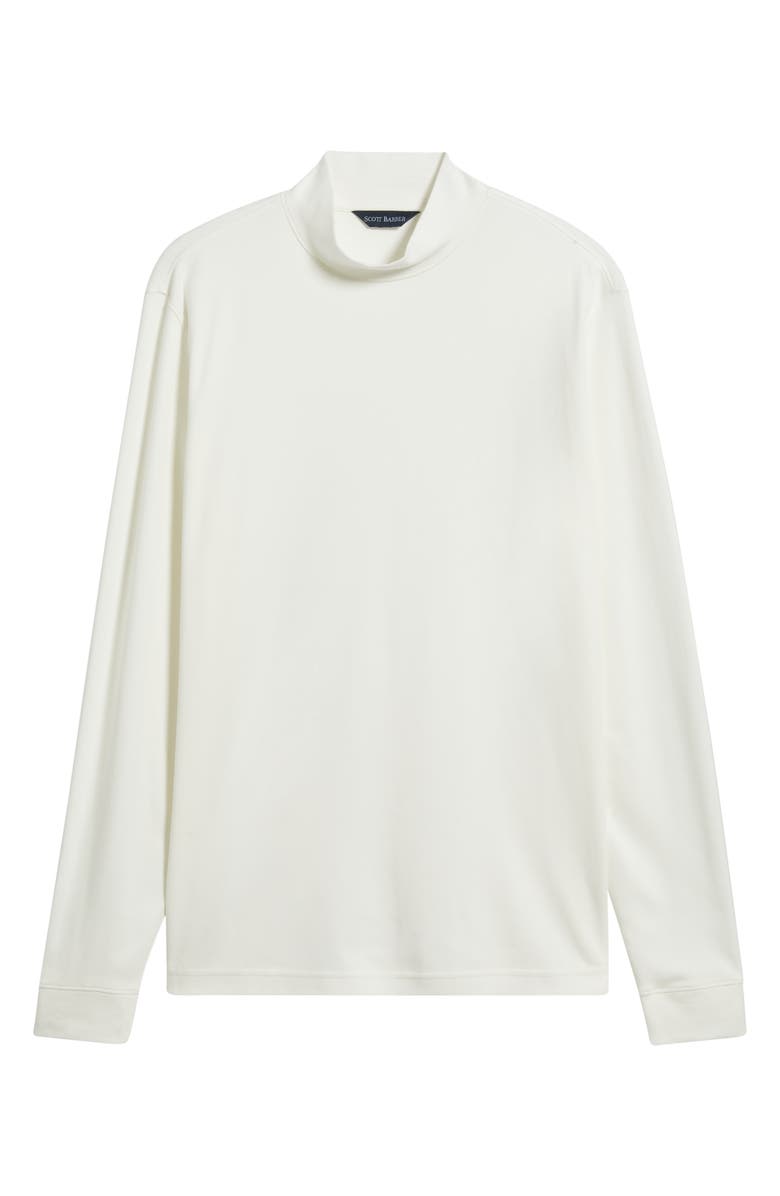 Scott Barber Pima Cotton Interlock Mock Neck Top, Alternate, color, White