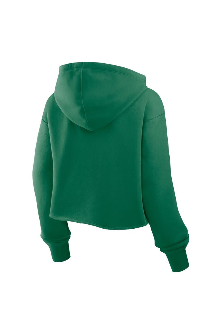 Women's Fanatics Kelly Green New York Jets Oversized Hometown Heritage Cropped Hoodie, Alternate, color, Kelly Green
