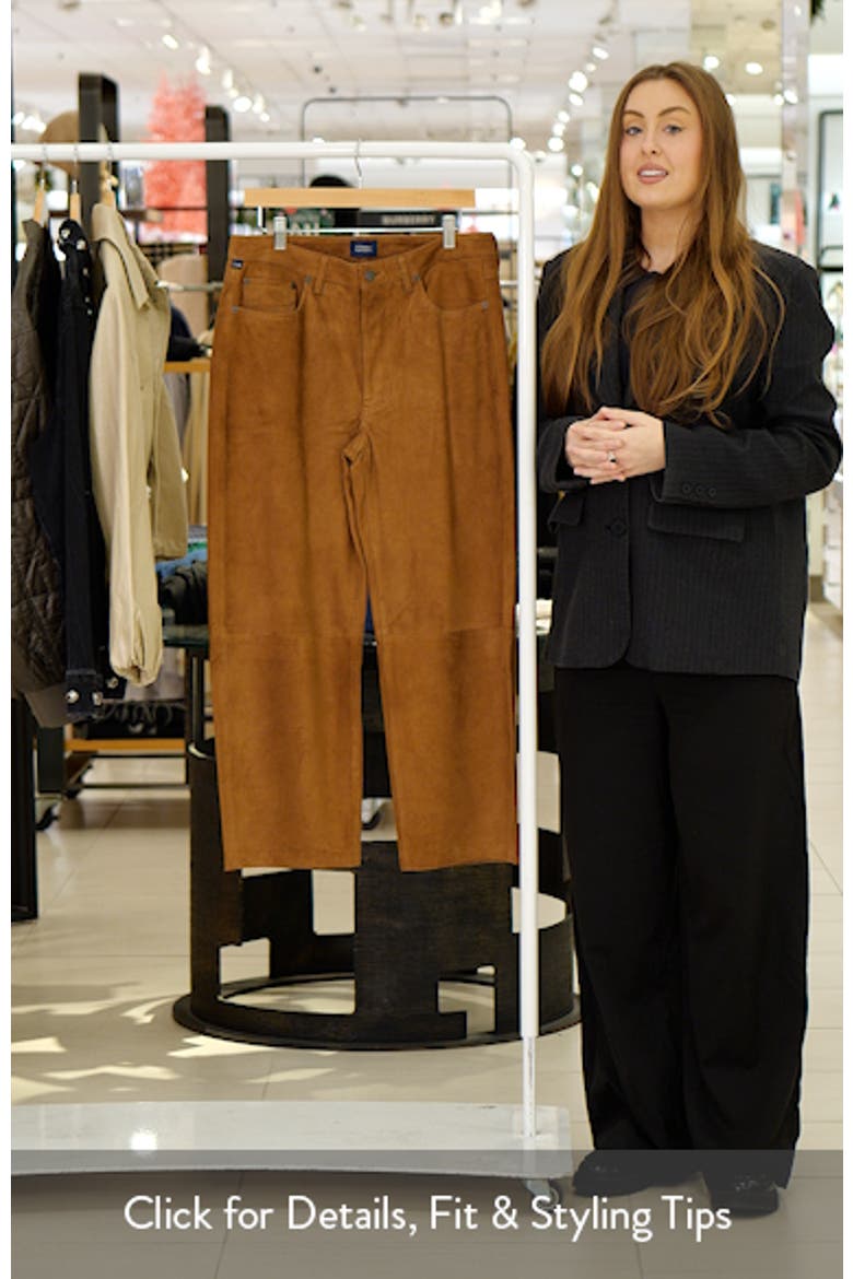 Miro High Waist Suede Barrel Jeans video