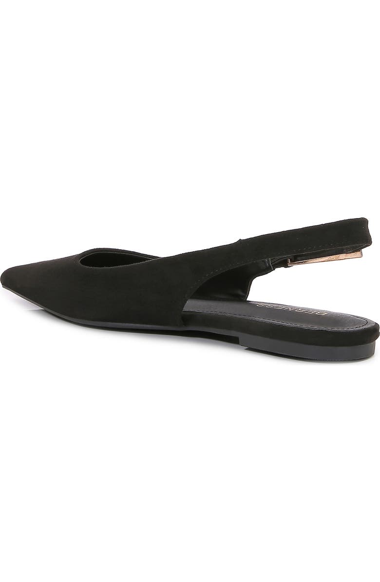 BERNESS Caitriona Pointed Toe Slingback Flat, Alternate, color, Black Sde