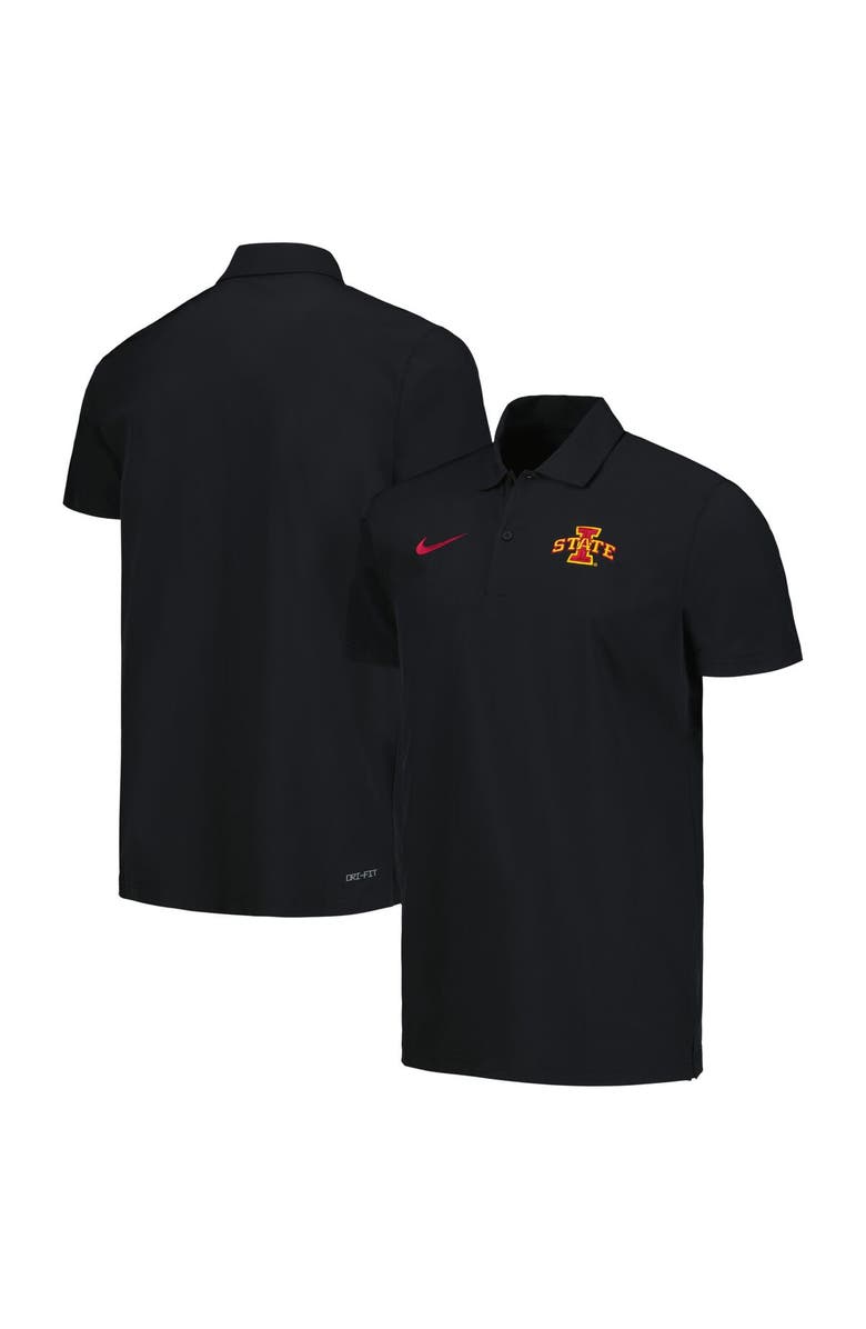 Nike Men's Nike Black Iowa State Cyclones Sideline Polo, Alternate, color,