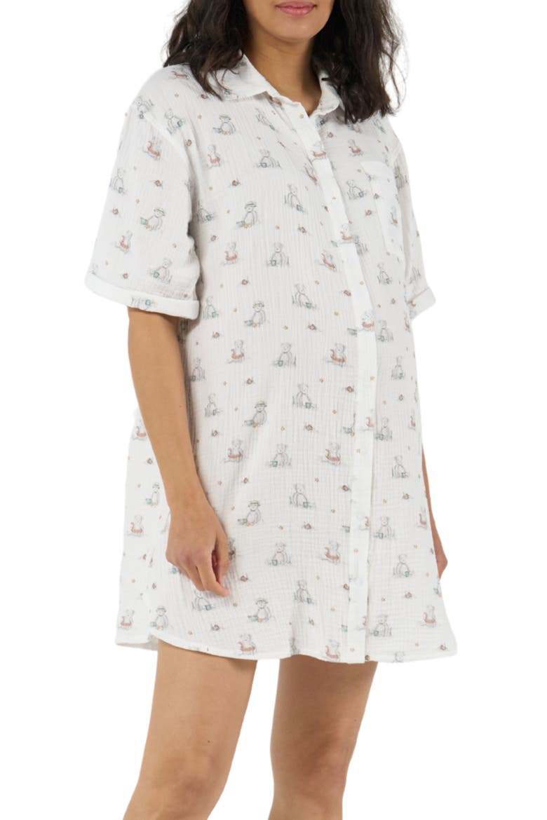 Elinor Maternity and Nursing Nightdress, Main, color, Multicolor