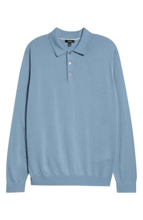 Trafford Long Sleeve Wool Polo Sweater