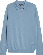 Reiss Trafford Long Sleeve Wool Polo Sweater