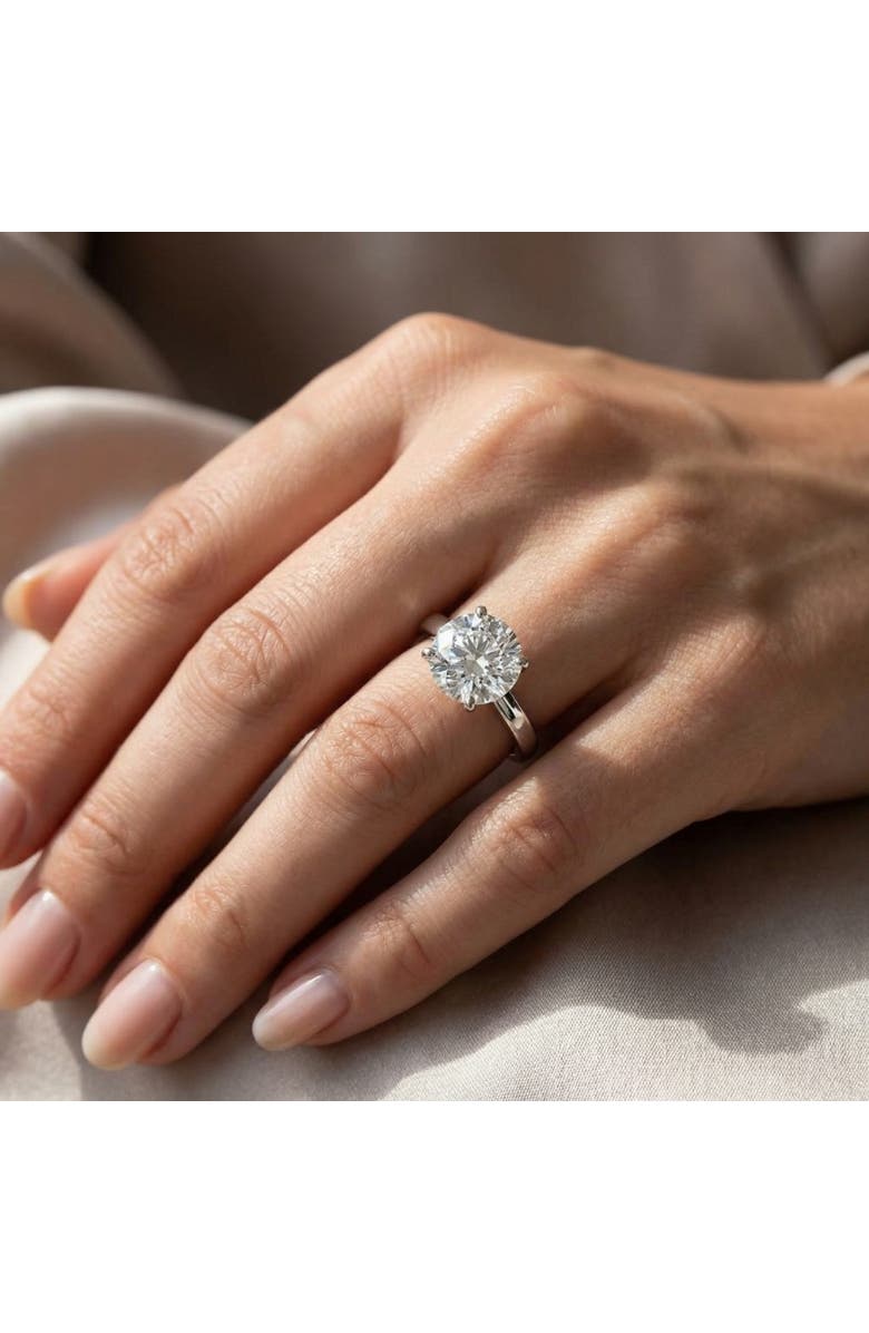 Bliss Diamond 3 Ct Diamond Solitaire Lab Grown Engagement Ring in 14k Gold, Alternate, color, 14K White Gold