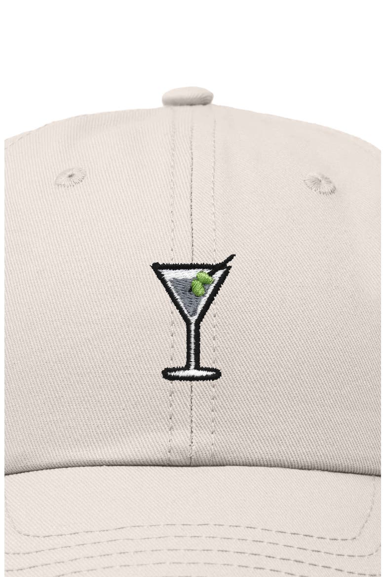 Martini Embroidered Casual Cap, Alternate, color, Beige