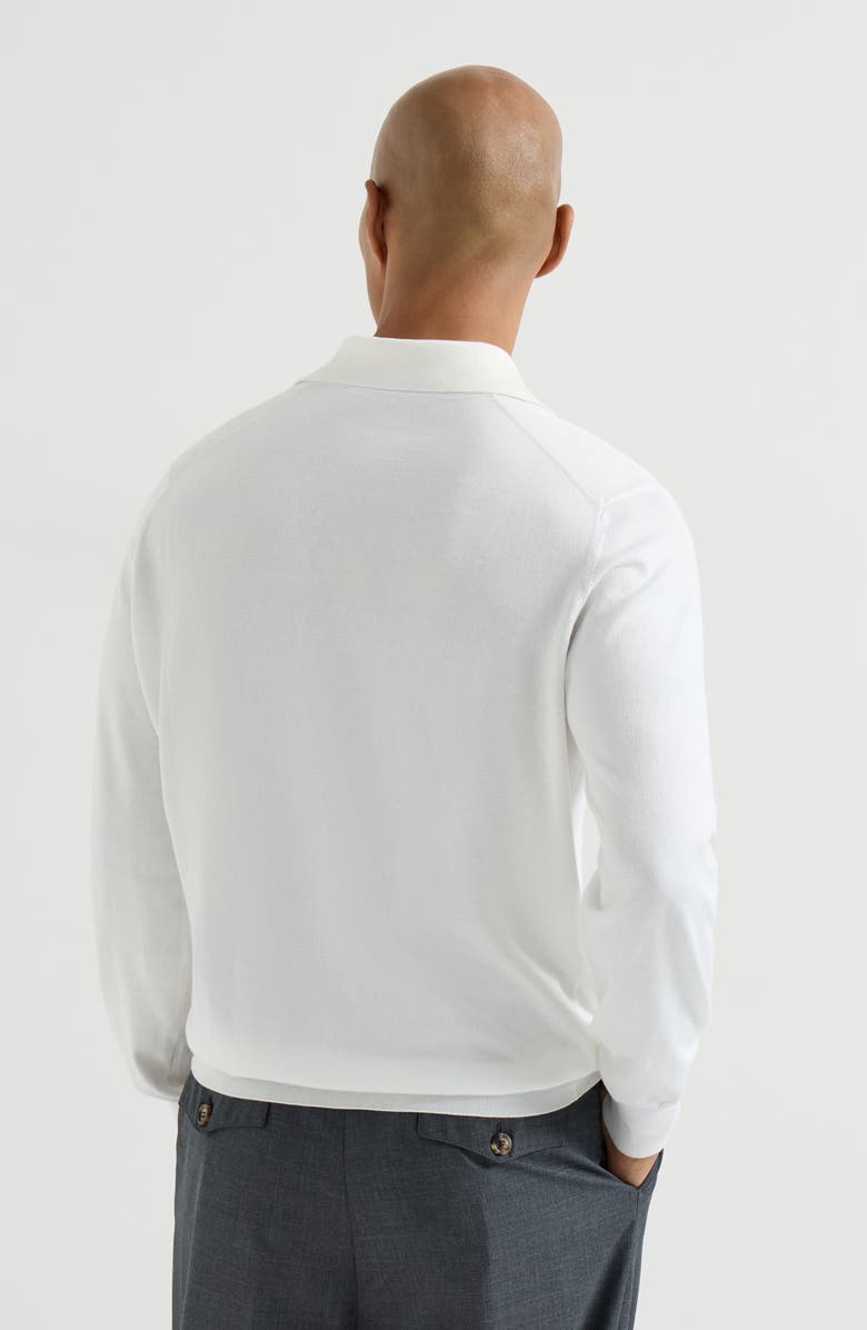 Brunello Cucinelli Polo-style sweater, Alternate, color, Panama